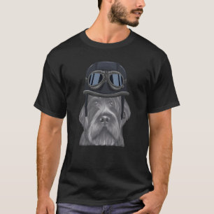 Wirehaired Pointing Griffon Vintage Motorcycle Hel T-Shirt