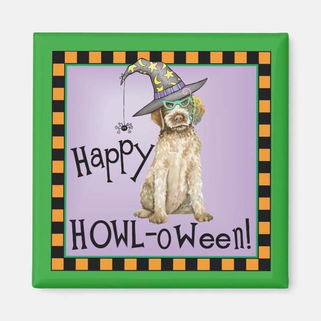 Wirehaired Pointing Griffon Witch Magnet (Front)