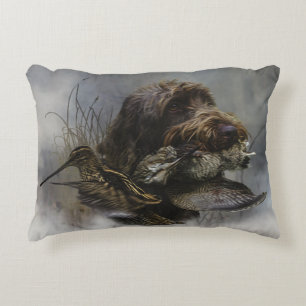 Wirehaired Pointing Griffon , Woodcock hunting Accent Pillow
