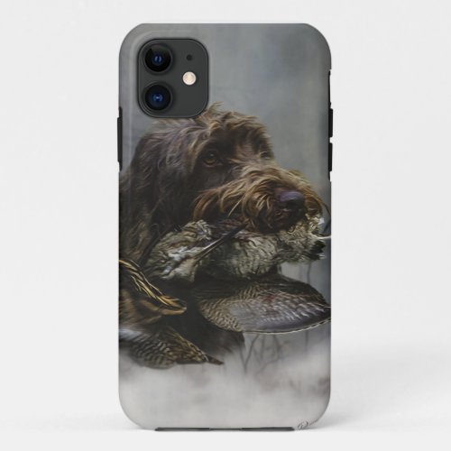 Wirehaired Pointing Griffon  Woodcock hunting   iPhone 11 Case