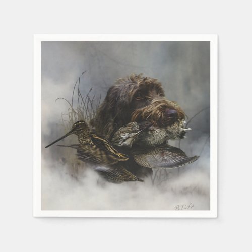 Wirehaired Pointing Griffon  Woodcock hunting    Napkins