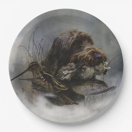 Wirehaired Pointing Griffon  Woodcock hunting   Paper Plates