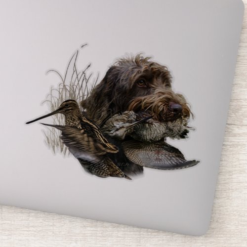 Wirehaired Pointing Griffon  Woodcock hunting  Sticker