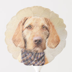 Wirehaired Vizsla Painting - Cute Original Dog Art Balloon