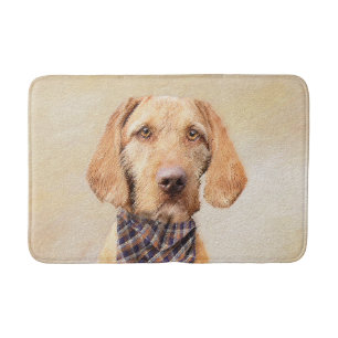 Wirehaired Vizsla Painting - Cute Original Dog Art Bath Mat