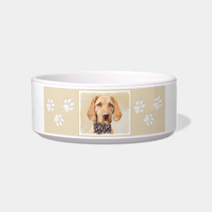 Wirehaired Vizsla Painting - Cute Original Dog Art Bowl