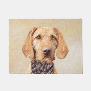 Wirehaired Vizsla Painting - Cute Original Dog Art Doormat
