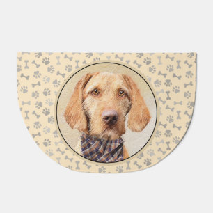 Wirehaired Vizsla Painting - Cute Original Dog Art Doormat