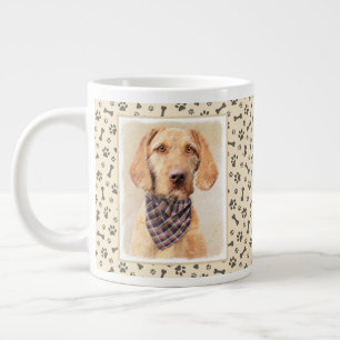 Wirehaired Vizsla Painting - Cute Original Dog Art Giant Coffee Mug