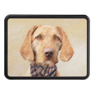 Wirehaired Vizsla Painting - Cute Original Dog Art Hitch Cover