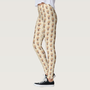 Wirehaired Vizsla Painting - Cute Original Dog Art Leggings