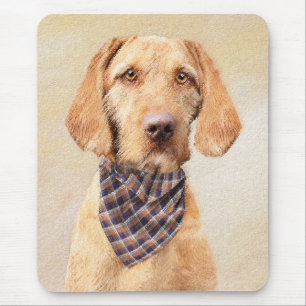 Wirehaired Vizsla Painting - Cute Original Dog Art Mouse Pad