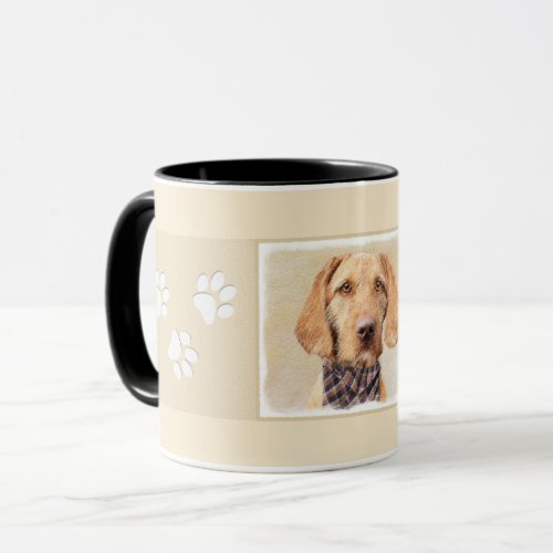 Wirehaired Vizsla Painting _ Cute Original Dog Art Mug