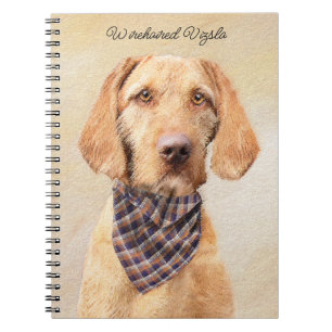 Wirehaired Vizsla Painting - Cute Original Dog Art Notebook