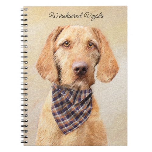 Wirehaired Vizsla Painting _ Cute Original Dog Art Notebook