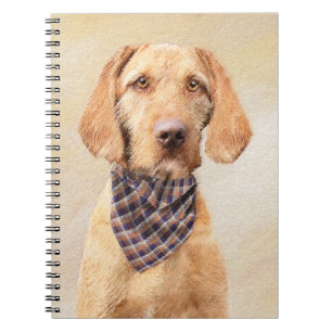 Wirehaired Vizsla Painting - Cute Original Dog Art Notebook