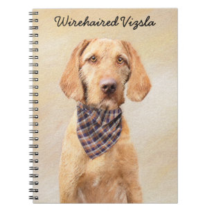Wirehaired Vizsla Painting - Cute Original Dog Art Notebook