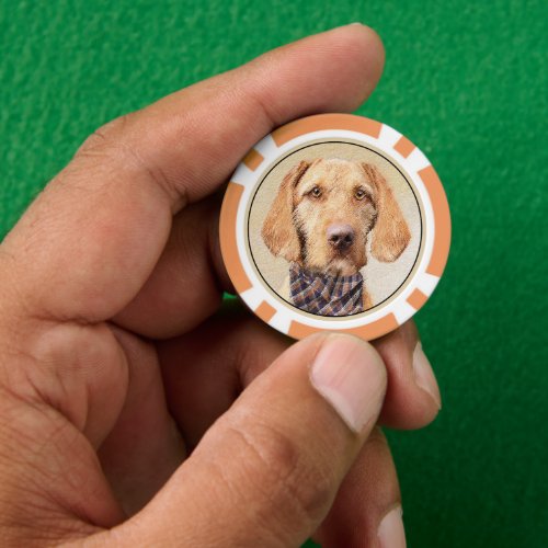 Wirehaired Vizsla Painting _ Cute Original Dog Art Poker Chips