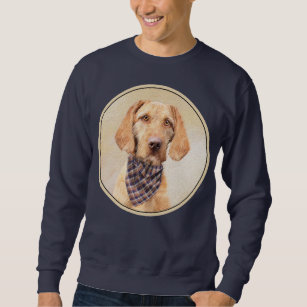 Wirehaired Vizsla Painting - Cute Original Dog Art Sweatshirt