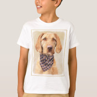 Wirehaired Vizsla Painting - Cute Original Dog Art