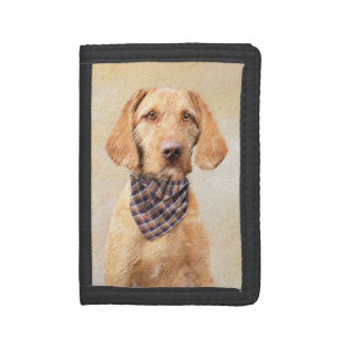 Wirehaired Vizsla Painting - Cute Original Dog Art Trifold Wallet