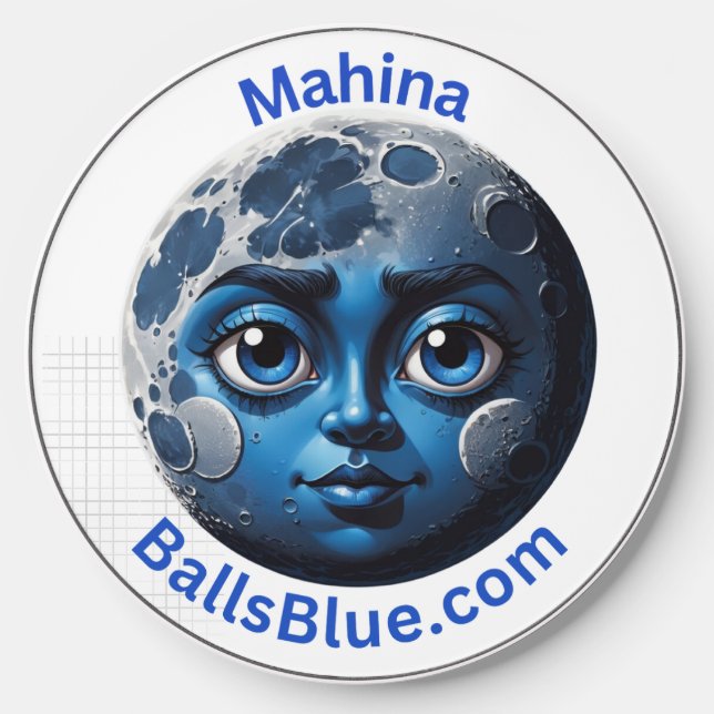 Wireless Charger – BallsBlue Collection "Mahina" (Front)