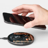 Wireless Charger Flat Coated Retriever Puppy (Hand)