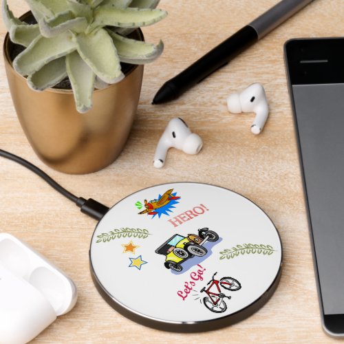 Wireless Charger Hero Bicycle Car Airplane 