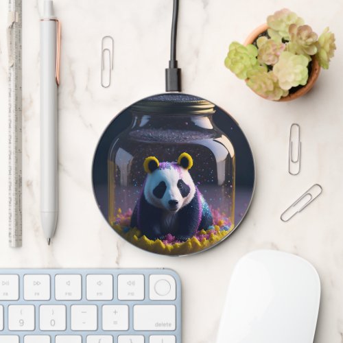 Wireless Charger _ PAnda bear illustration