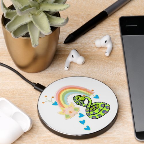 Wireless Charger Snake Rainbow
