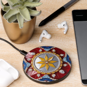 Wireless charger with Colombian Colors