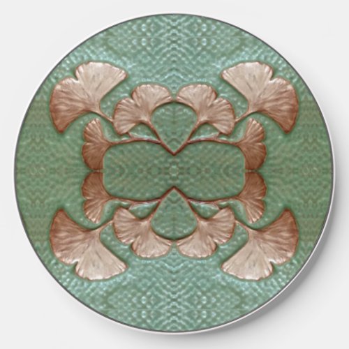 Wireless Charger with Craftsman Gingko Leaf print