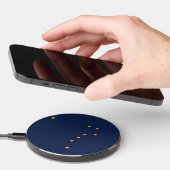 Wireless charger with flag of Alaska, U.S. (Hand)