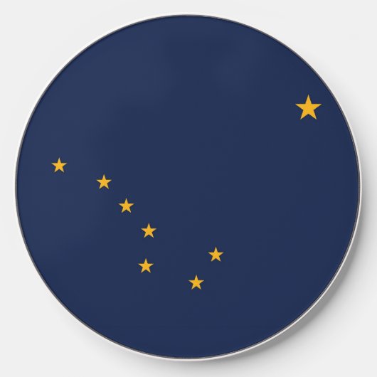 Wireless charger with flag of Alaska, U.S. (Front)