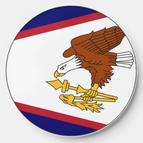Wireless charger with flag of American Samoa US