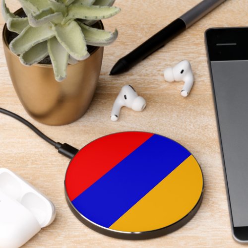 Wireless charger with flag of Armenia