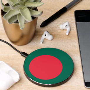 Wireless charger with flag of Bangladesh