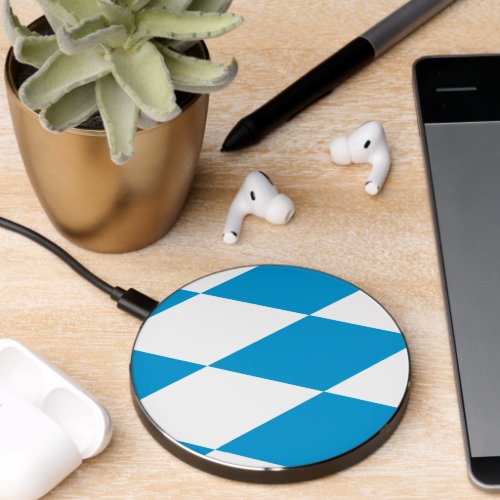 Wireless charger with flag of Bavaria Germany