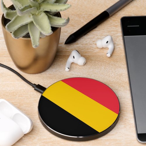 Wireless charger with flag of Belgium