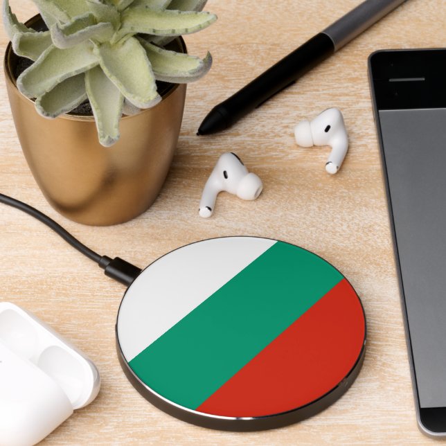 Wireless charger with flag of Bulgaria (Desk 2)