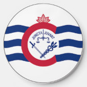 Wireless charger with flag of Cincinnati, U.S. (Front)