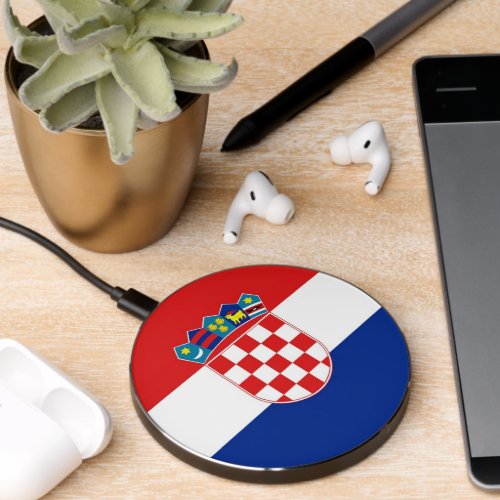 Wireless charger with flag of Croatia