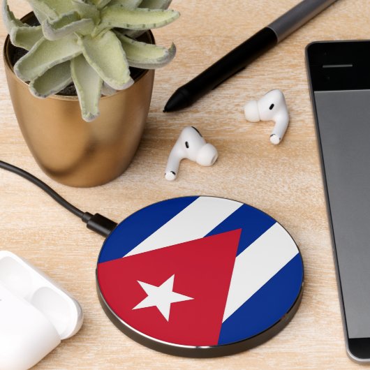 Wireless charger with flag of Cuba (Desk 2)
