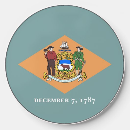 Wireless charger with flag of Delaware, U.S. (Front)