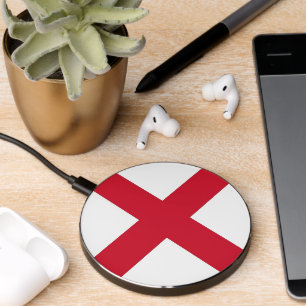 Wireless charger with flag of England, U.K.