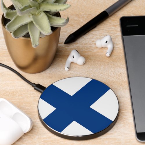 Wireless charger with flag of Finland