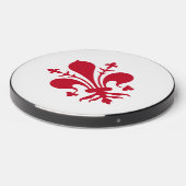 Wireless charger with flag of Florence, Italy (Front 2)