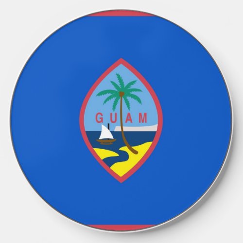 Wireless charger with flag of Guam US