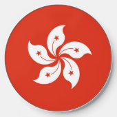 Wireless charger with flag of Hong Kong (Front)