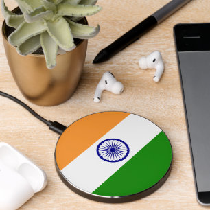 Wireless charger with flag of India